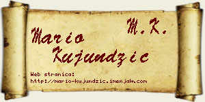 Mario Kujundžić vizit kartica